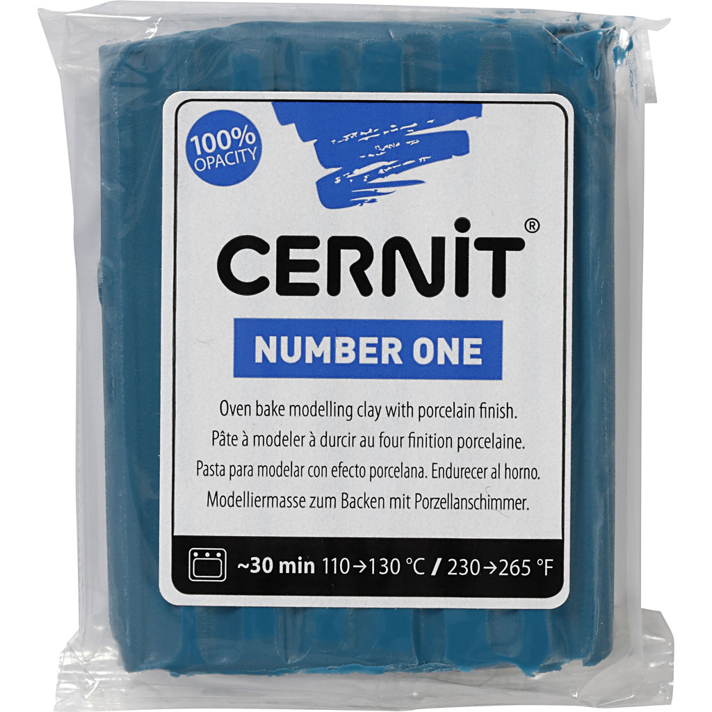 Cernit polymeer boetseer klei porselein effect donker blauw 56 gr