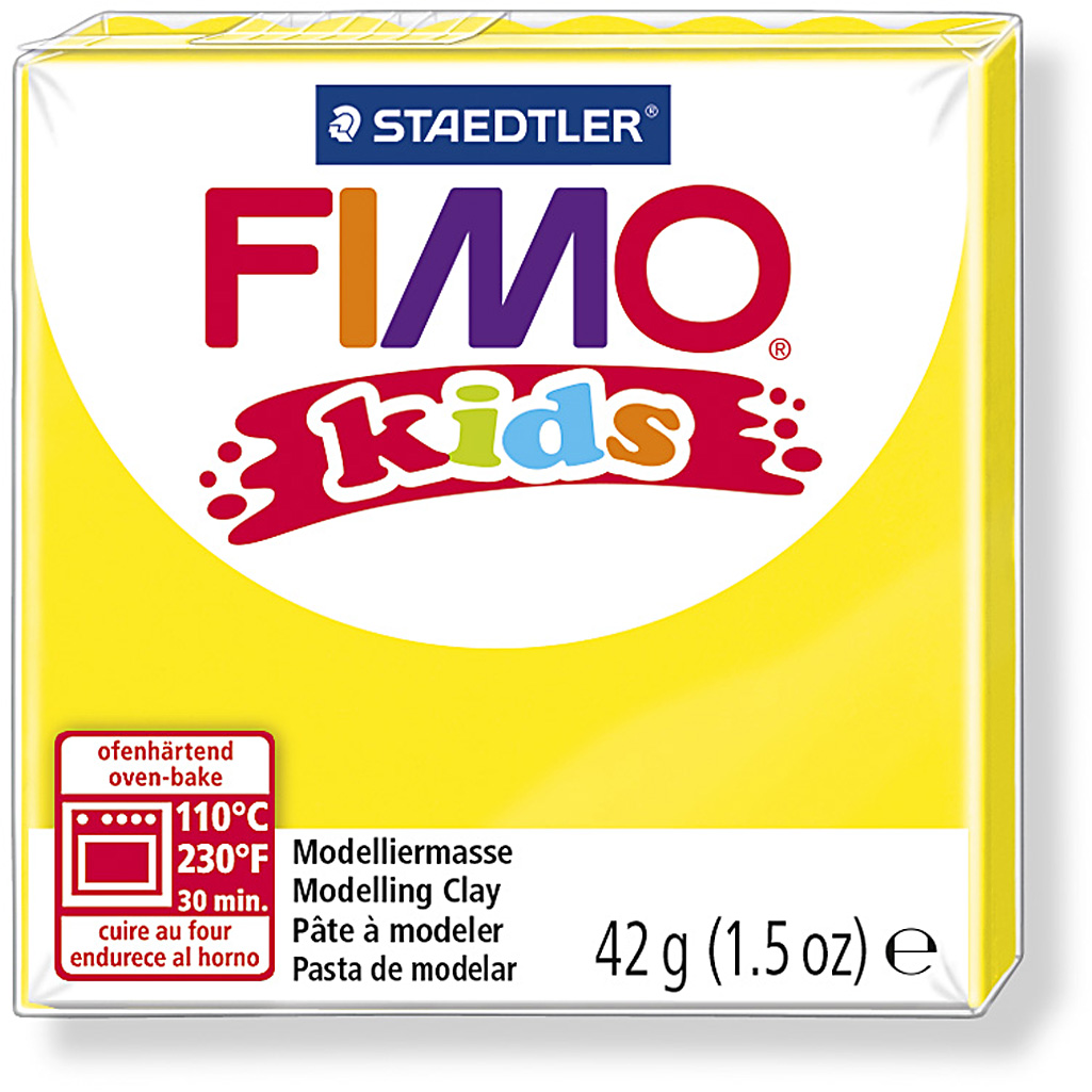 FIMO boetseer klei kids geel afbakken 42 gram