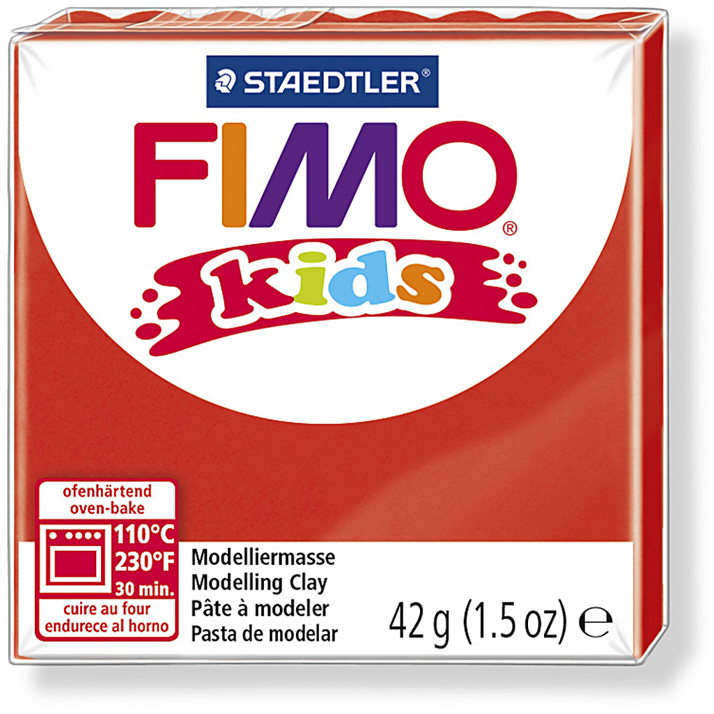 FIMO boetseer klei kids rood afbakken 42 gram
