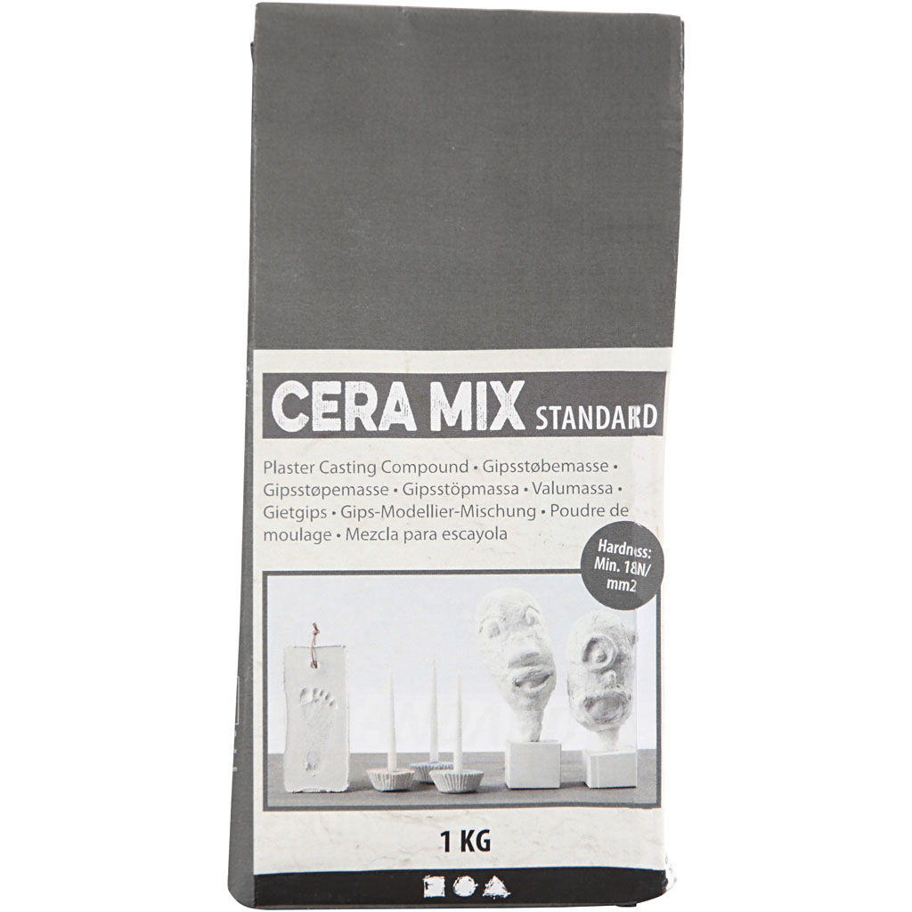 Cera-Mix Standaard gips mix licht grijs 1kg
