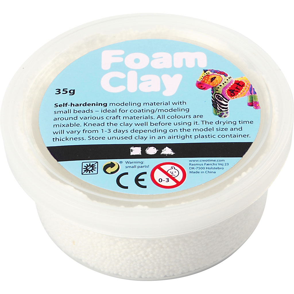 Foam Clay klei 35 gr wit