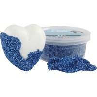 Zelfhardende Foam balletjes klei blauw 35gr