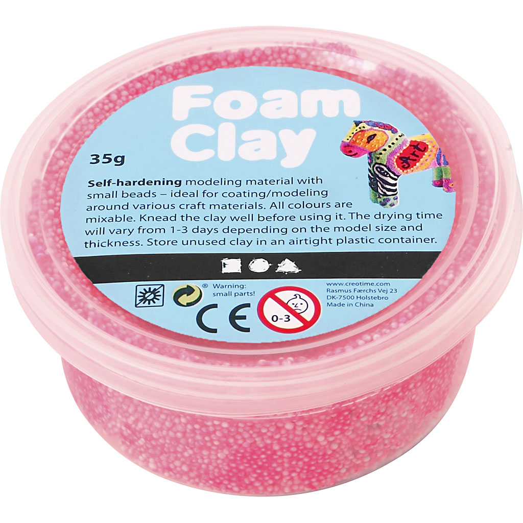 Foam Clay neon roze balletjes klei 35 gram