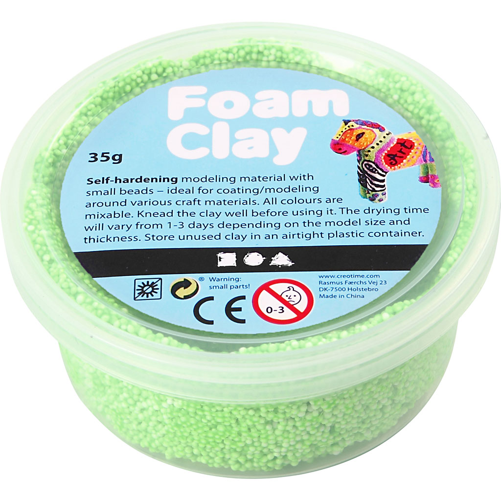 Foam Clay neon groen balletjes klei 35 gram