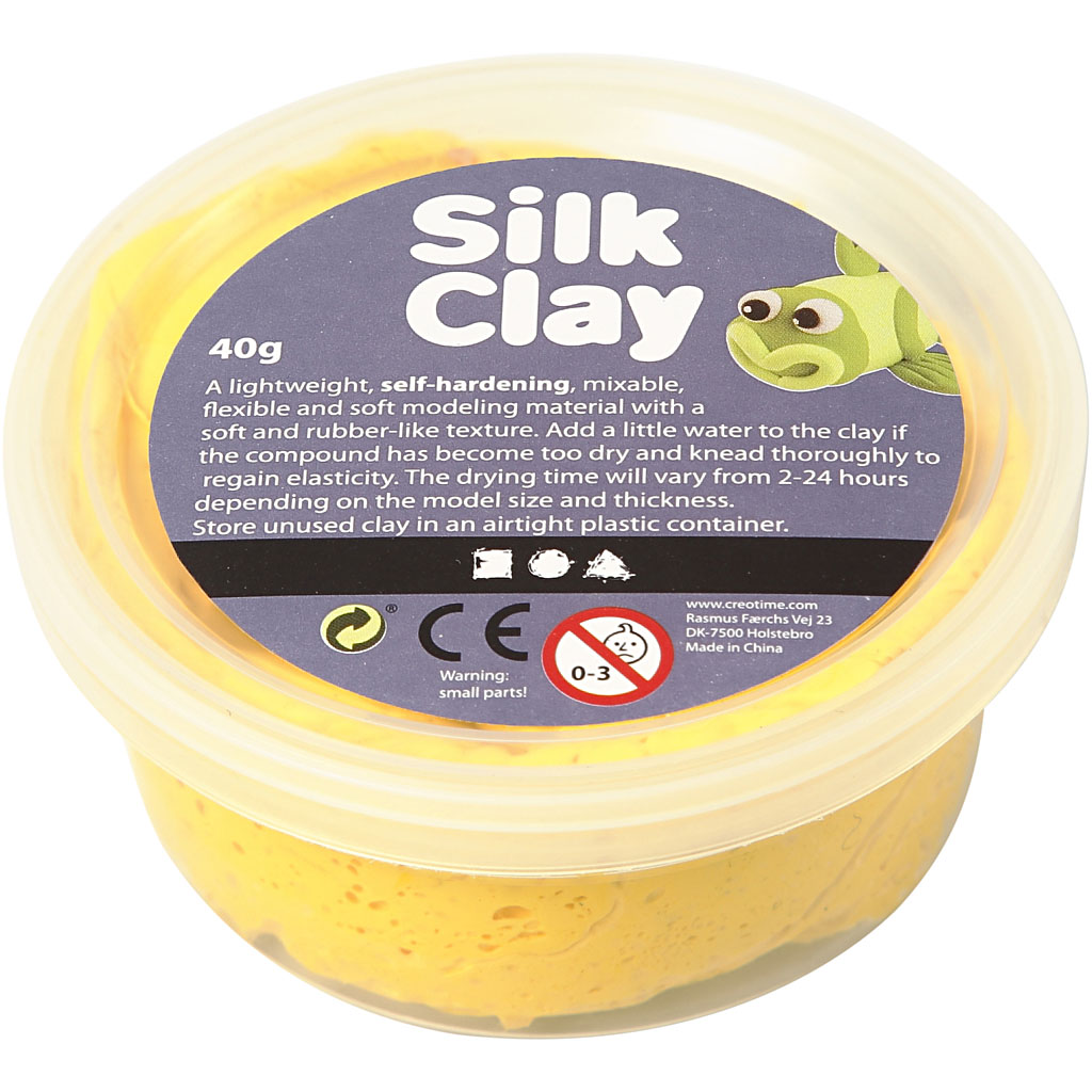 Silk Clay geel flexibele foam achtige klei 40 gram