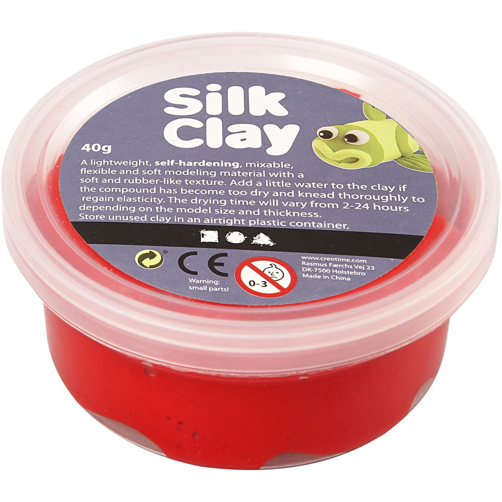 Silk Clay rood flexibele foam achtige klei 40 gram