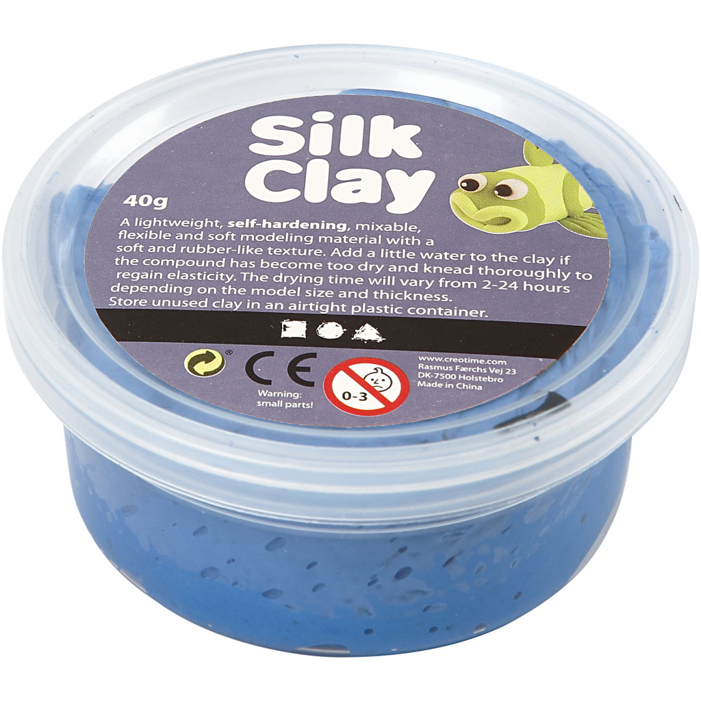 Silk Clay blauw flexibele foam achtige klei 40 gram