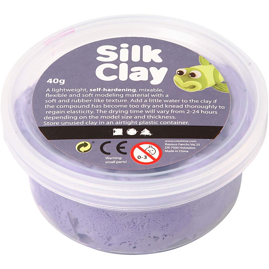 Silk Clay paars flexibele foam achtige klei 40 gram