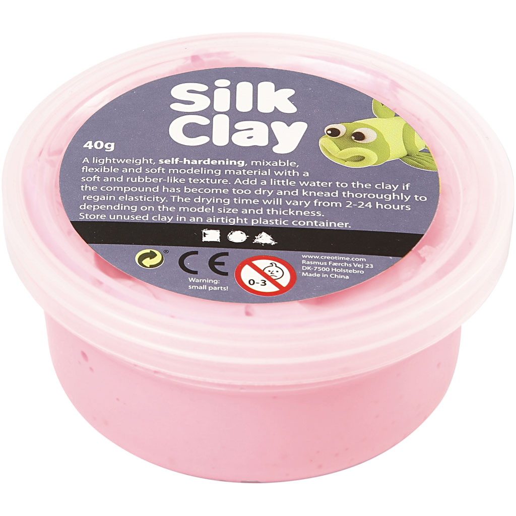 Silk Clay roze flexibele foam achtige klei 40 gram