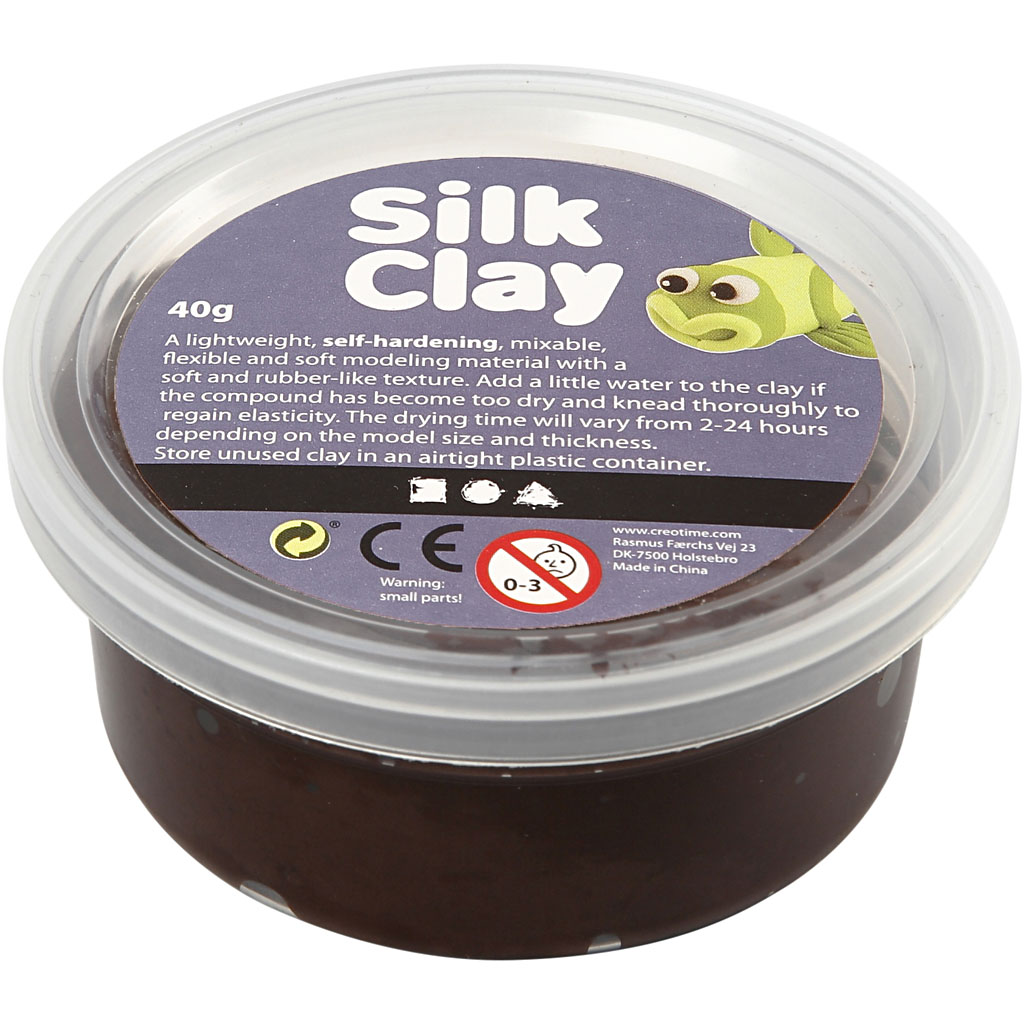 Silk Clay bruin flexibele foam achtige klei 40 gram