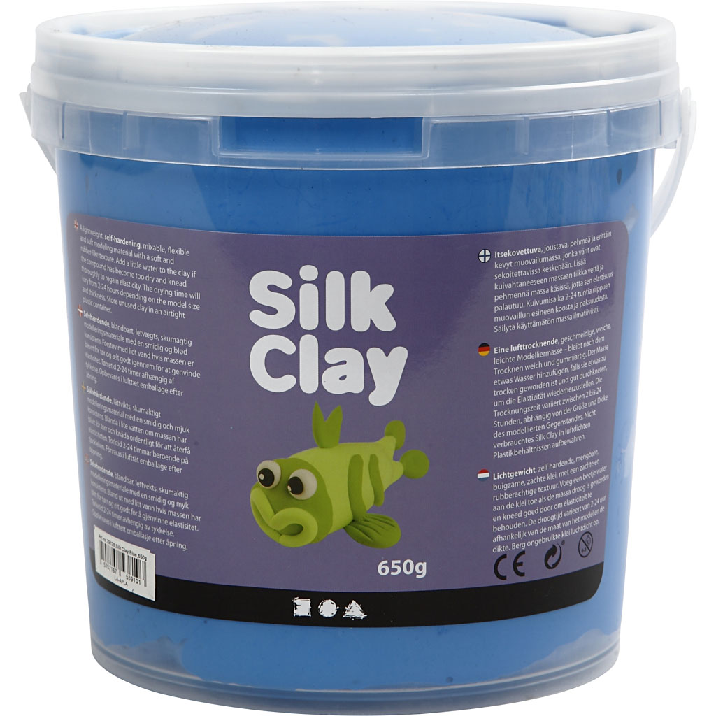 Silk Clay blauw flexibele foam achtige klei 650 gram