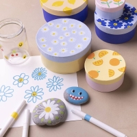 Basis kleuren acryl stiften markers 4mm 12 Stuks