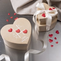 Kartonnen cadeau hart doosje 11.5cm - 1 stuk