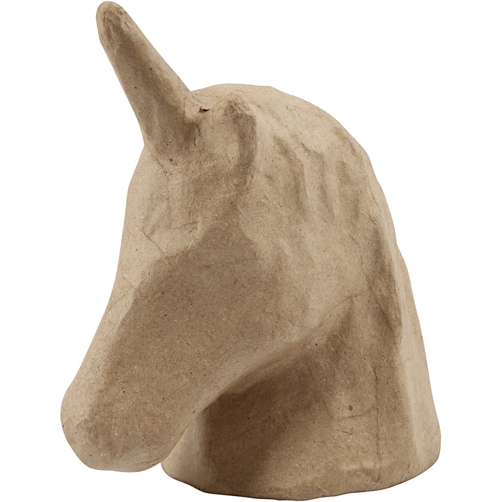 Kartonnen unicorn eenhoorn kop 18.5x10cm - 1 stuk