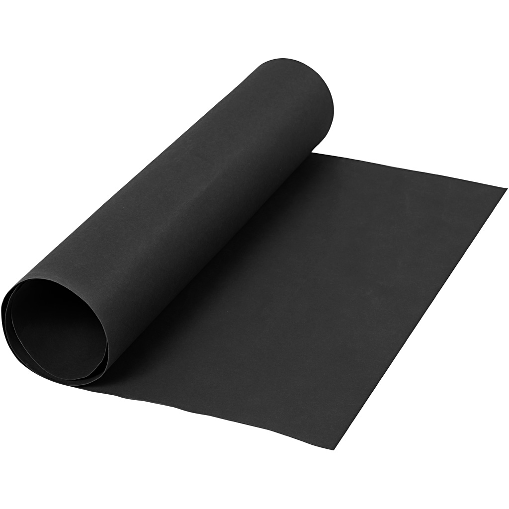 Leer Papier zwart 50cm dikte 0.55 mm 1 meter