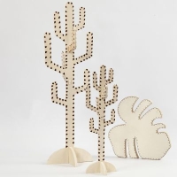Houten hanger Monstera blad 20x19cm - 1 stuk