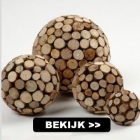 ZELFMAAKIDEE Piepschuim ballen met houten schijfjes