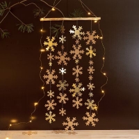 Houten decoratie display tak stok met ogen 40cm - 1 stuk