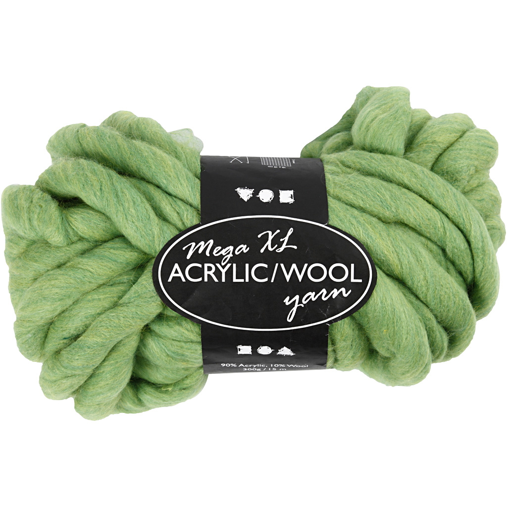 Trend Memo Atlas XL brei garen groen mix 90% acryl en 10% wol bol 300gr - creaknutselen.nl