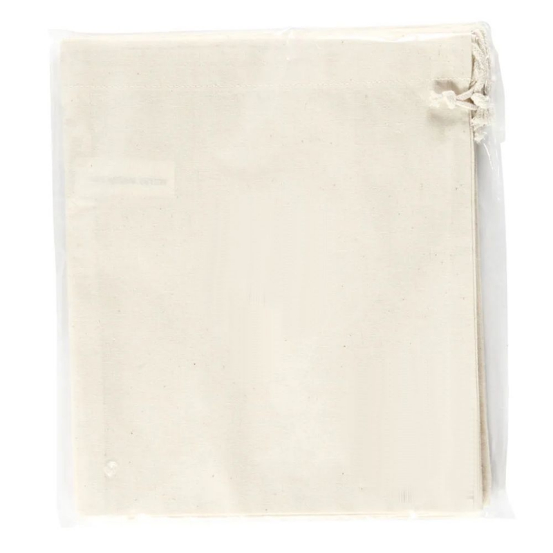 Katoenen zakken naturel linnen met koord 21x25cm - 5 stuks