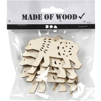 ijsbeer hangers 4.5x 7.5cm - 4 stuks