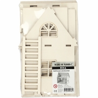 Houten poppenhuis voor minaturen 25x27cm - 1 set zelfbouwpakket