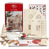 Knutselpakket miniaturen kersthuis - 1 set bouwpakket