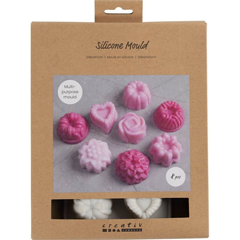 Siliconen giet mal 8 bonbons 40x45mm - 1 stuk