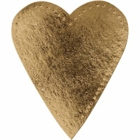 Leerpapier harten goud 12 cm 4 stuks