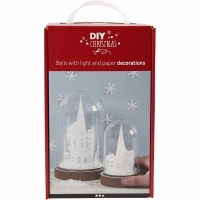 Knutselpakket kunststof stolpen met verlichting kerst 12,5-18cm - per set
