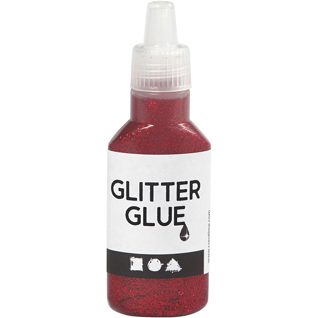 Glitter hobby lijm rood 118ml