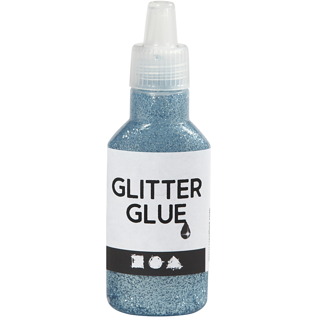 Glitter hobby lijm lichtblauw 118ml