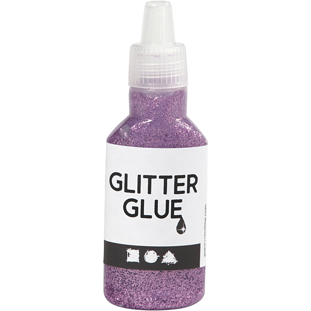 Glitter hobby lijm paars 118ml