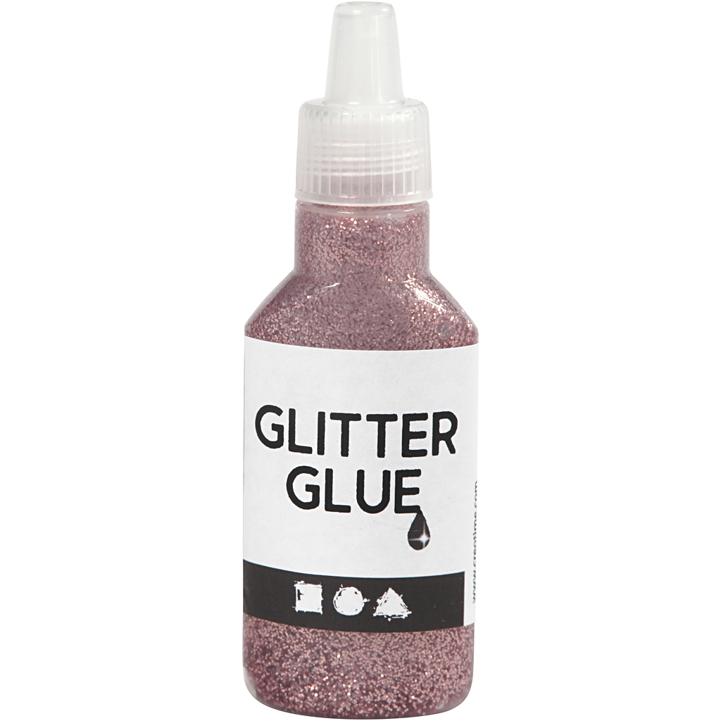 Glitter hobby lijm roze 118ml