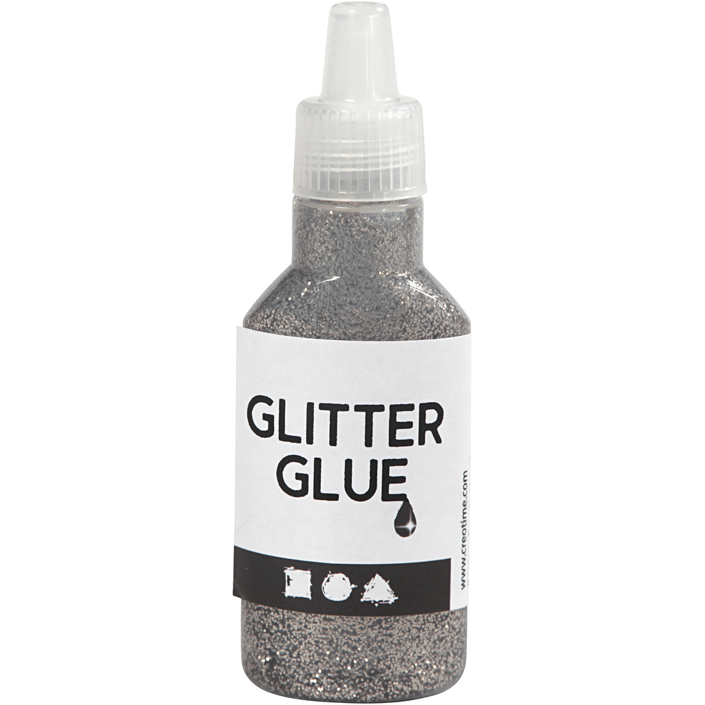 Glitter hobby lijm grijs 118ml