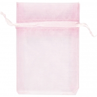 Organza cadeau zakje baby roze 7x10 cm 10 stuks