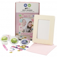 Knutselpakket fotolijst decoreren met klei pearl clay - 1 set