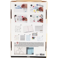 Knutselpakket papierset kleuren stempelen schetsen zomer  - 1 set