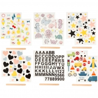Rub-on transfer Stickers assortiment - 6 sets