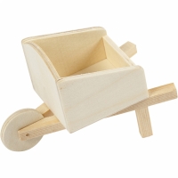 Miniatuur houten kruiwagen 11x6,2cm - 1 stuk