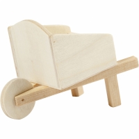 Miniatuur houten kruiwagen 11x6,2cm - 1 stuk