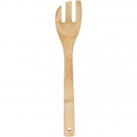 Blank houten Bamboe keuken spatel vork 30cm - 1 stuk