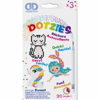 Diamond painting dotz kit stickers 6.7x8.3cm - set 3 projectjes