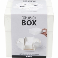 Basis cadeau verrassings explosie box off-white 12x12x12cm 1-set