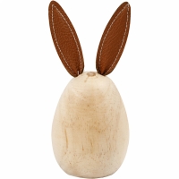 Houten paasei konijnen kop 13x6cm - 1 stuk