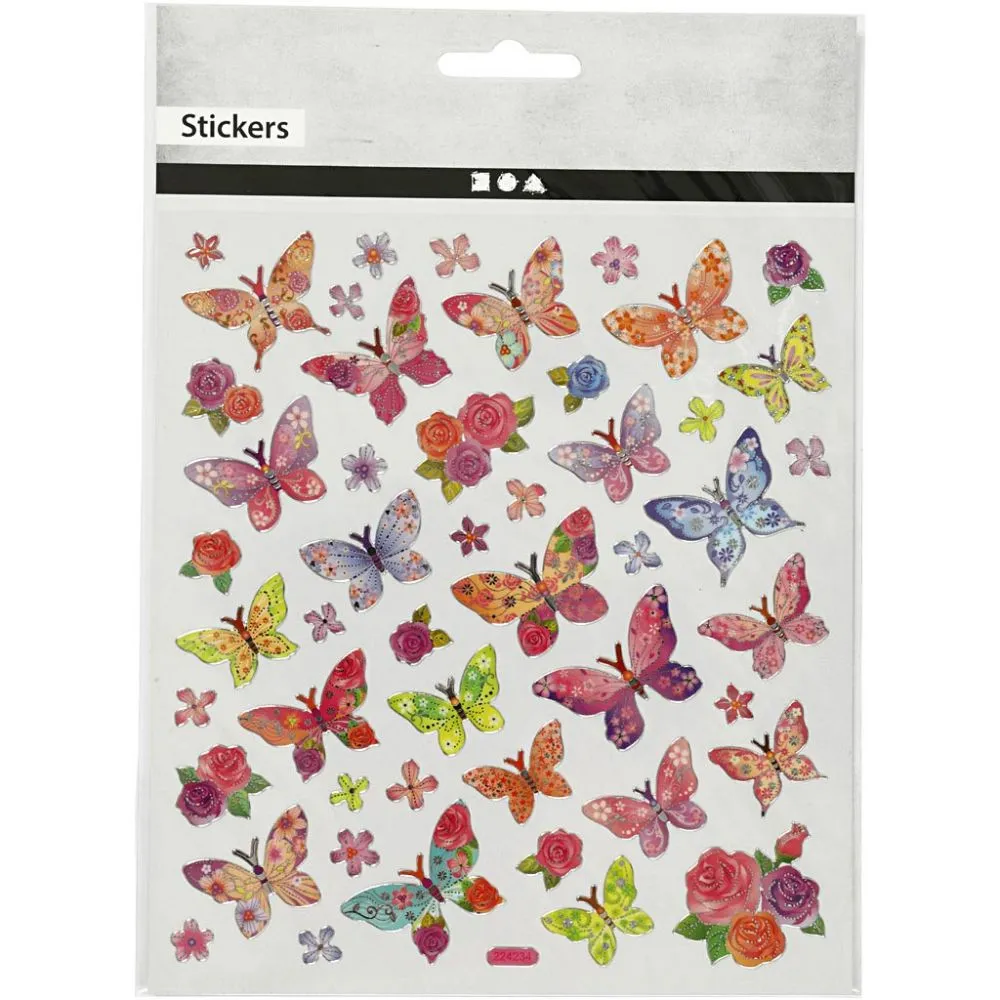 Stickers vlinders folie details 15x16,5cm -1 vel