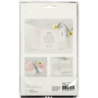 Patroonkarton bloem off white A6 - 10 stuks