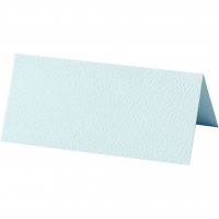 Tafel naamkaartjes lichtblauw afm 9x4 cm 220 gr 20 stuks
