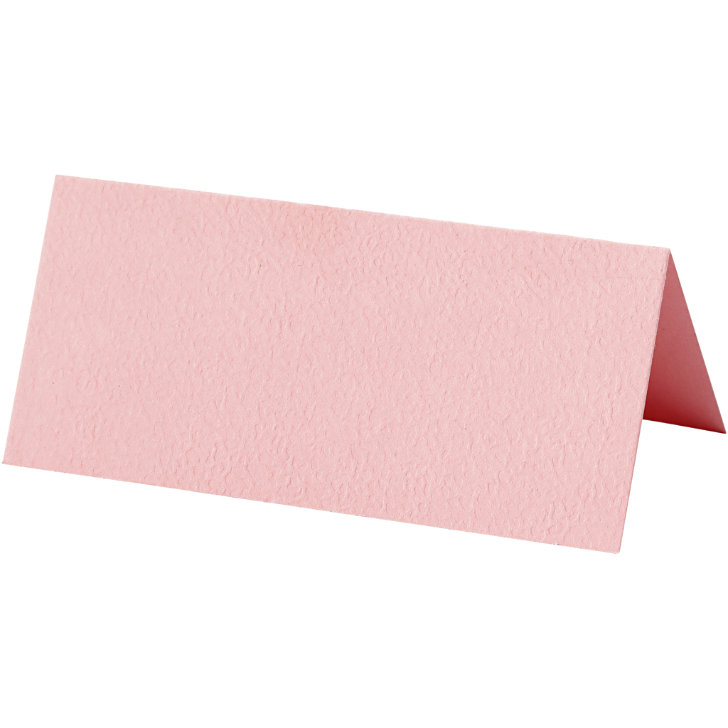 Tafel naamkaartjes roze afm 9x4cm 220 gr 20 stuks