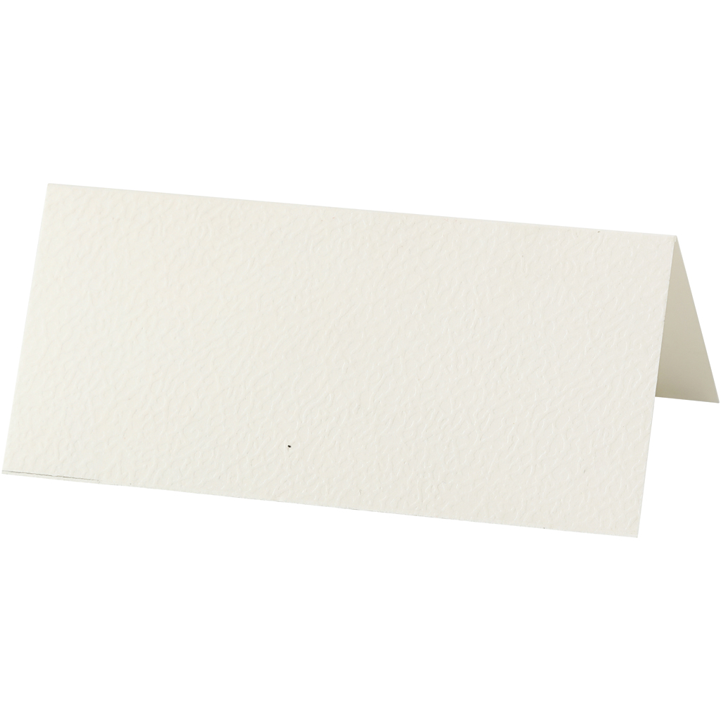 Tafel naamkaartjes off-white 9x4cm 20 stuks